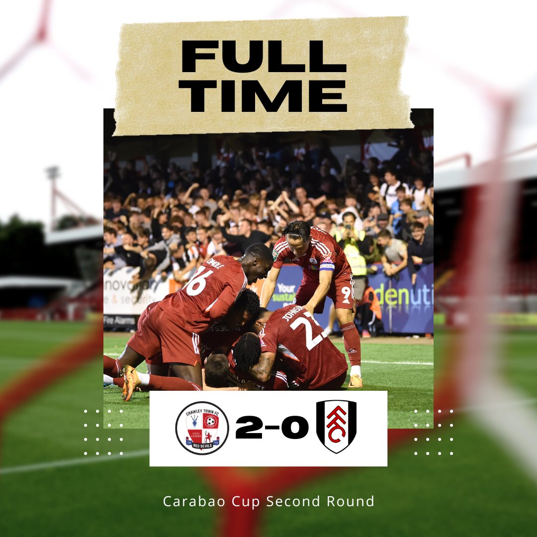 crawleytown's tweet photo. ANOTHER MASSIVE NIGHT IN CRAWLEY TOWN HISTORY!

#TownTeamTogether🔴 https://t.co/W2xtAKdl6I