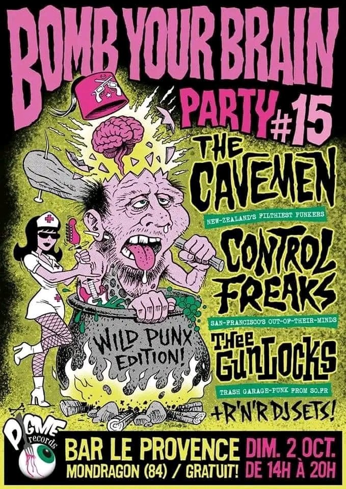#TheCavemenNZ and #TheControlFreaksSF at BOMB YOUR BRAIN PARTY 15!