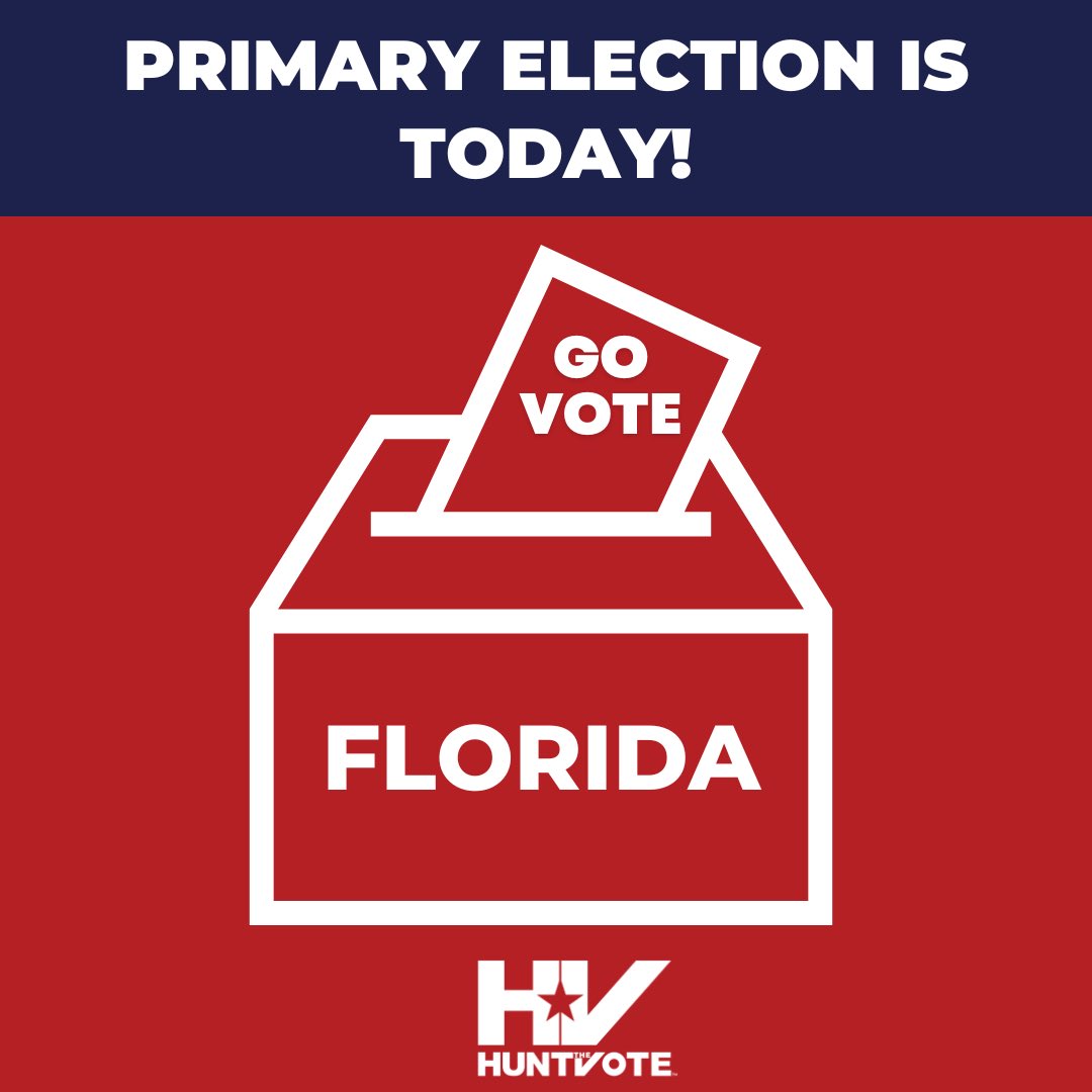 HuntTheVote's tweet photo. Today is primary day for residents of Florida. Get out to the polls to help fight back against anti-hunting forces and stand for God, Family, Country and the Constitution!

Florida: https://t.co/k1lnkCB9Kn https://t.co/WnsNbJRKTY