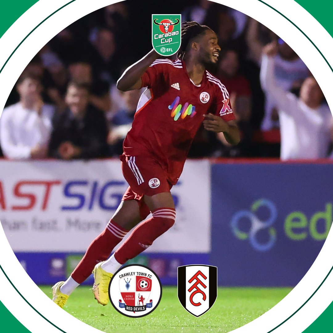 Carabao Cup (@carabao_cup) on Twitter photo 🤩 What a night for <a href="/crawleytown/">Crawley Town FC</a>!
They knock out Premier League opposition to make it to Round Three! 💪
#EFL | #CarabaoCup 🤩 What a night for <a href="/crawleytown/">Crawley Town FC</a>!
They knock out Premier League opposition to make it to Round Three! 💪
#EFL | #CarabaoCup