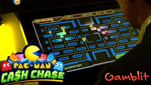 Pac-Man Cash Chase Casino Skill Game -  - This is a follow up to their Pac-Man Battle Casino, which is a multi-player game. Pac-Man Cash Chase is a single-player game.