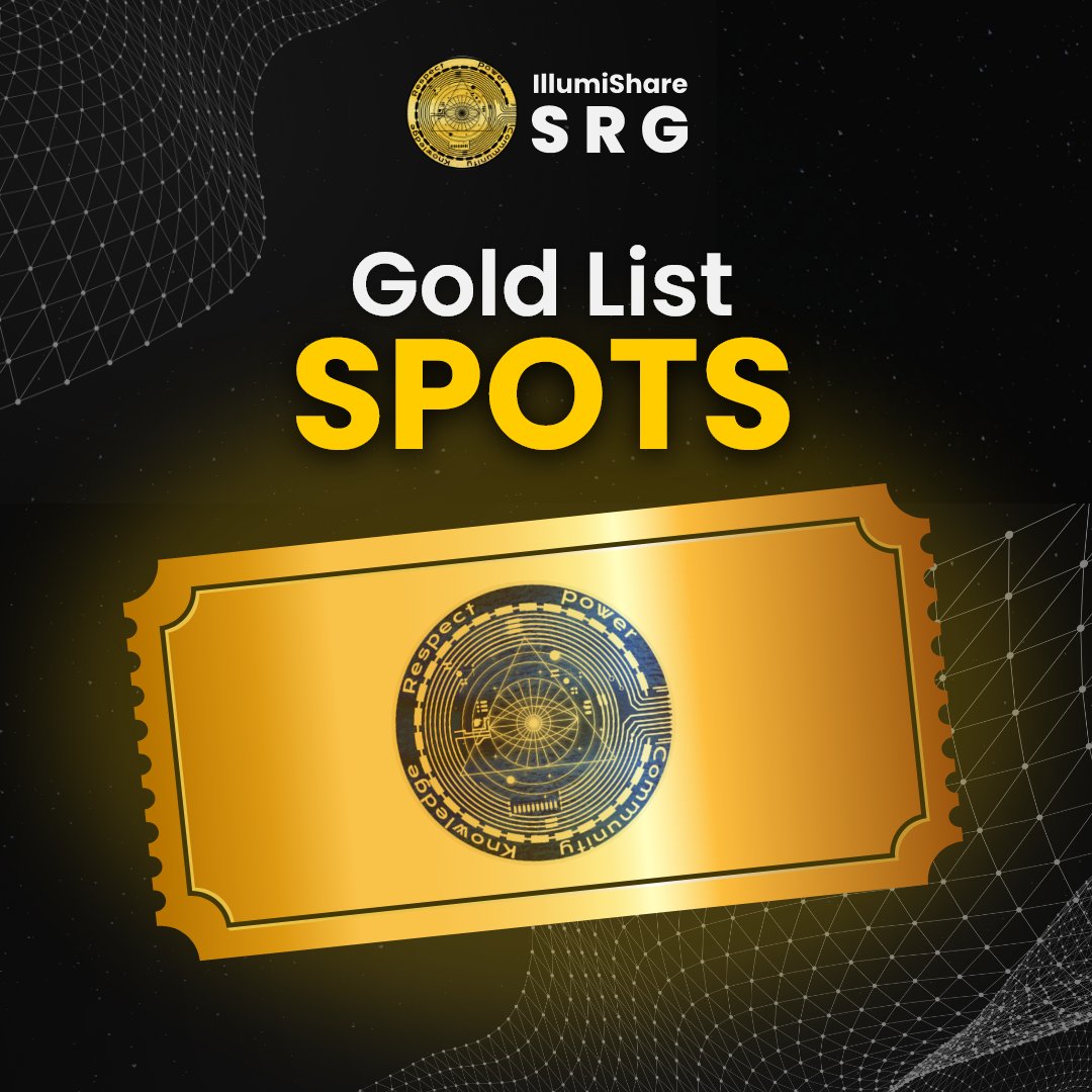 Lumishare_Lumi's tweet photo. Exclusive IllumiShare SRG Gold List Spots

The most active Members of our community will be chosen by Illumishare SRG to join the Gold List.
Follow and participate in the giveaways on IllumiShare SRG Discord.

Members of the Gold List can buy our token one day before the public. https://t.co/s0uTy9uJtG
