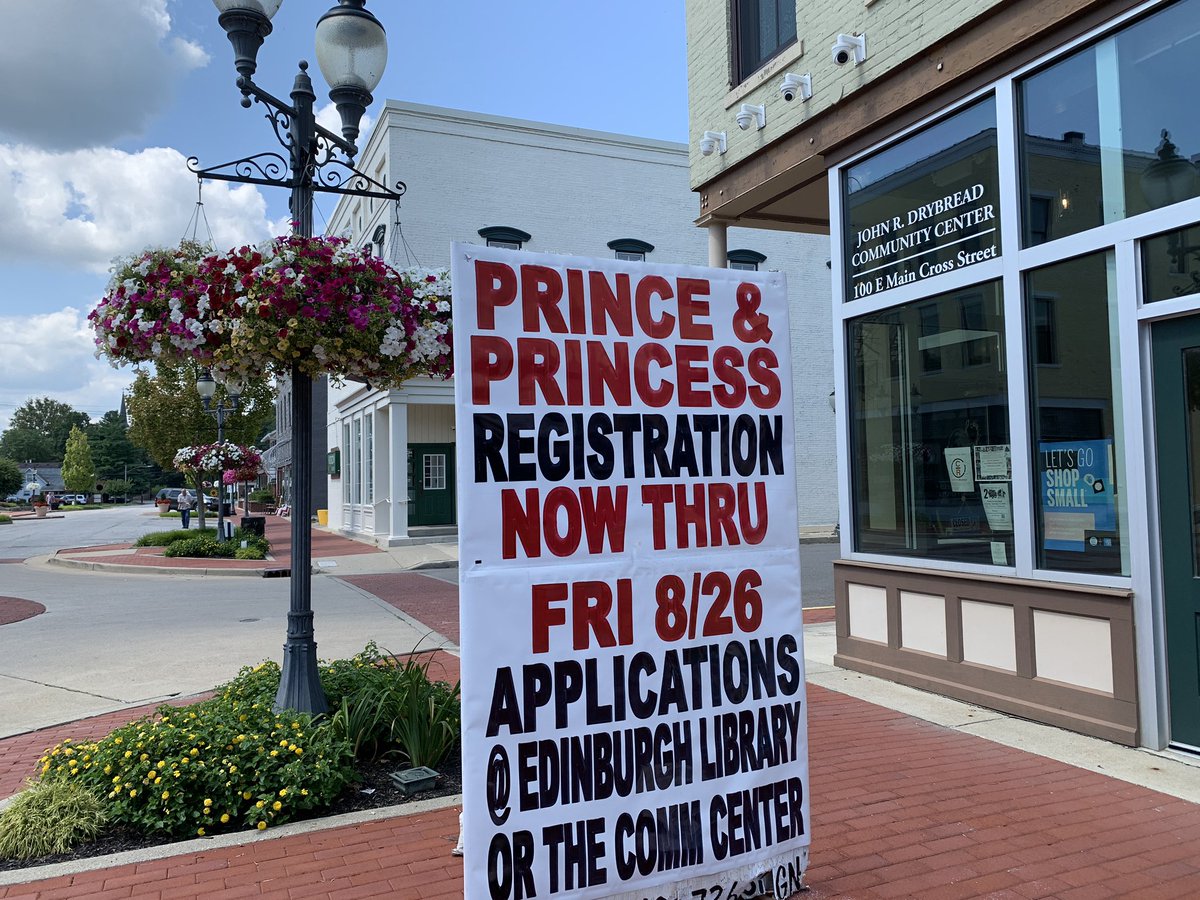 EdinburghIN's tweet photo. Fall Festival is almost here! Be part of the historic year by running for Lion’s Club Prince &amp; Princess or Tri Kappa Queen! https://t.co/oBXzBJMHZE