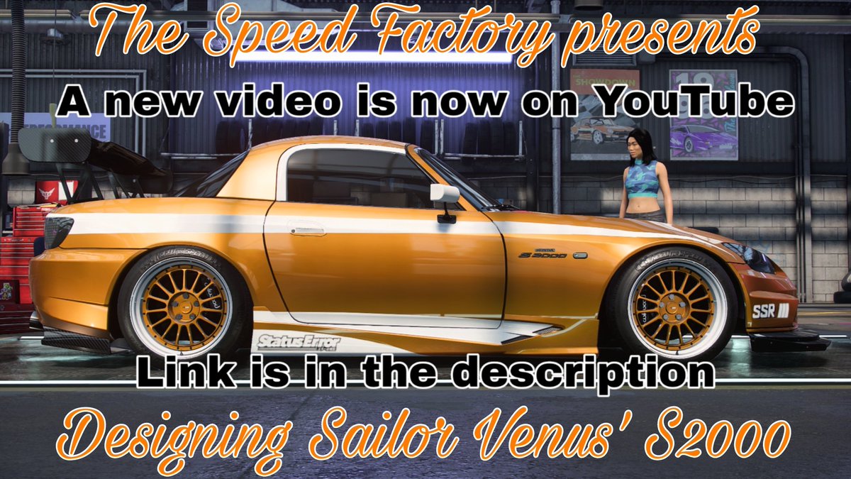 TheSpeedFactor1's tweet photo. Need For Speed Heat
Designing Sailor Venus' S2000

YouTube Link ⬇️ 
https://t.co/WhCBXuLHMH

#NeedForSpeed #NeedForSpeedHeat #Itasha #AnimeWrap #SailorVenus #HondaS2000 https://t.co/DLe3ygIoEi