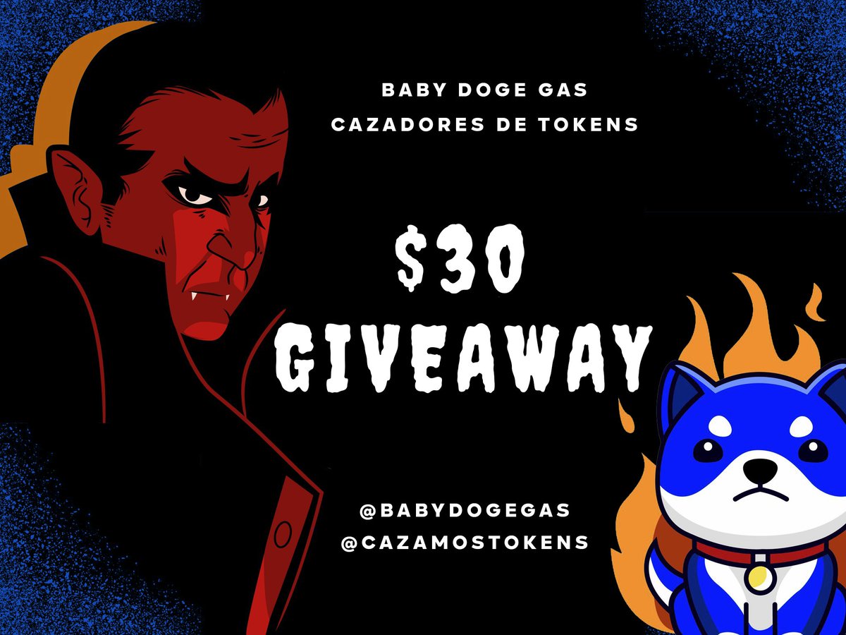 CazamosTokens's tweet photo. SORTEO DE $30 #BUSD💰⚡

1️⃣ Seguir a @BabyDogeGas + @CazamosTokens
2️⃣ Like + RT a este tweet.
3️⃣ Menciona a 3 amigos.
4⃣ RT a este otro tweet: https://t.co/XVbTwvqfjR

Termina en 4 días. ✅

#sorteo #giveaway #NFTGiveaway #NFTCommunity #BabyDoge #BabyDogeArmy https://t.co/iUaJHGY8vx