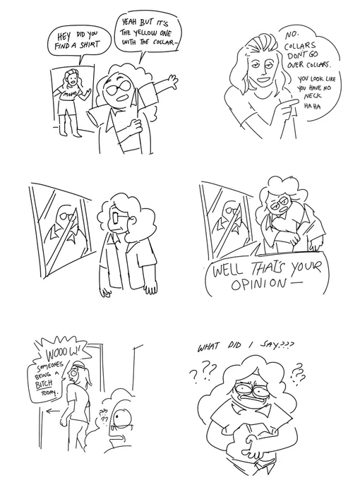 Short comic of a conversation my mom and I had this morning and the sudden urge to hammer tin foil immediately afterwards. Apologies have been made though! Communication Win :) 