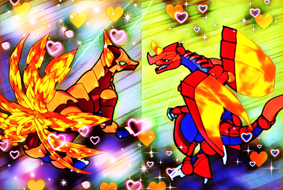 Dragonoidman's tweet photo. #Bakugan here’s another #dragofox art with #Drago x #blitzfox https://t.co/LiwqREb5jN