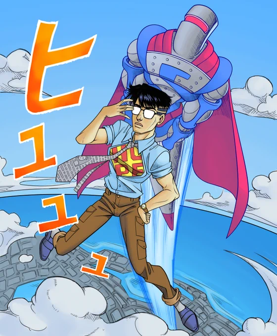 #Superman  Clark 「GIVEN TO FLY」 The stand can fly at high speeds and anything it holds becomes weightless, inclidint the user. Effective range is 200m#JJBA #jjbafanart 