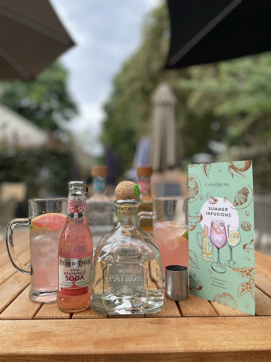 CanonburyTavern's tweet photo. Summer Bank Holiday approaching and even Tuesday look a bit like Friday when sipping one of our refreshing Summer Infusions 🍹
@YoungsPubs @Patron @FeverTreeMixers
#youngspubs #summerinfusions #tequila #patrontequila #fevertree #canonburytavern #islington https://t.co/9T3mAFmIyT