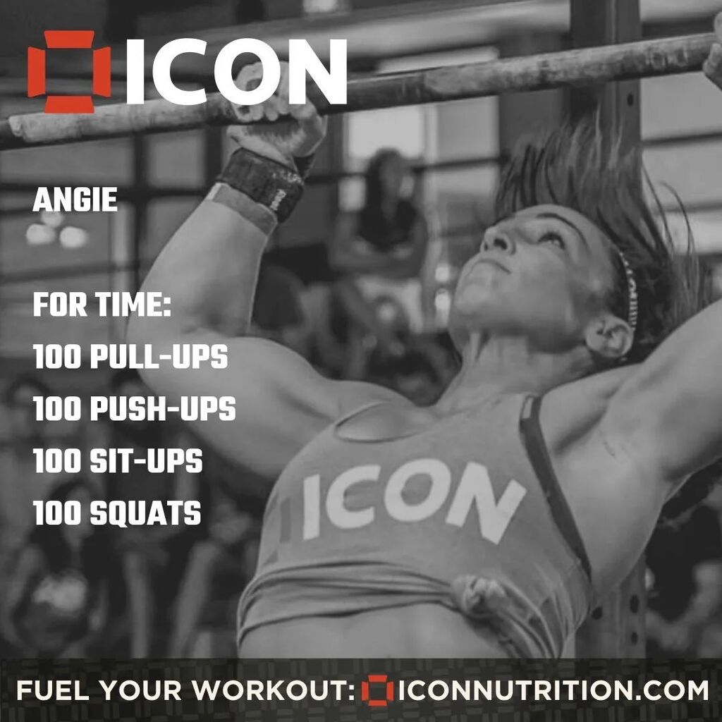 💢ANGIE 💢

For Time
100 Pull-Ups
100 Push-Ups
100 Sit-Ups
100 Air Squats

Complete all reps of each exercise in the order written above before moving on to the next.

Score is the time it takes to complete all 400 reps!

Tips:

Break the pull-up and push-up reps into small se…