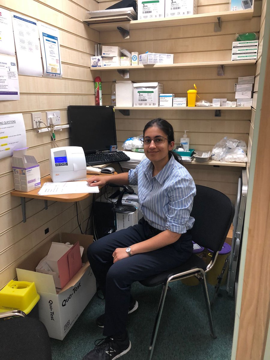 Our #diabetes screening project is underway in partnership with local #pharmacies and <a href="/locala/">Locala Health & Wellbeing</a>. Hasna from #medicare #Nook is pictured here with the team there having screened almost 50 patients already! <a href="/KirkleesHCP/">Kirklees Health and Care Partnership</a> <a href="/WYpartnership/">West Yorkshire Health and Care Partnership</a>