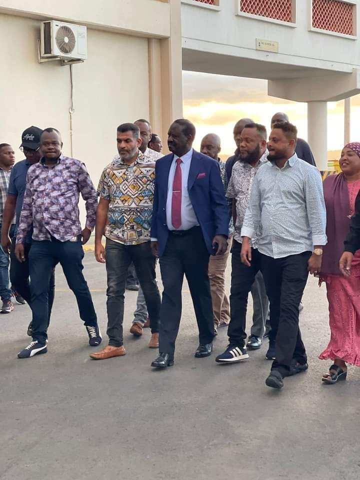 Uchumiibora's tweet photo. Baba @RailaOdinga has landed in Mombasa. Sharp and confident. 
#DelayedNotDenied https://t.co/s96zpJB2V6