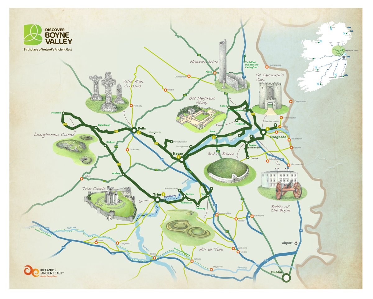 Love_Drogheda's tweet photo. Drogheda is the perfect base to discover the Boyne Valley Region from📍🗺

Here's some inspiration for a wonderful day out before the summer ends - The Boyne Valley Drive ➡ https://t.co/M5Qx7vbR0w

#LoveDrogheda #KeepDiscovering #IrelandsAncientEast https://t.co/zvs33KuyTm