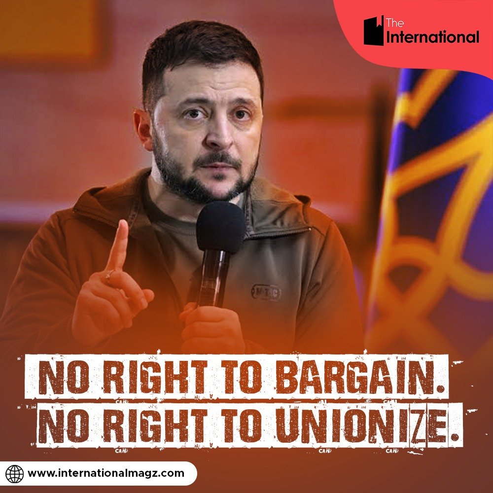 Zelenskyy has ratified Law 5371.
Workers now have no right to bargain, and trade unions cannot protect them.