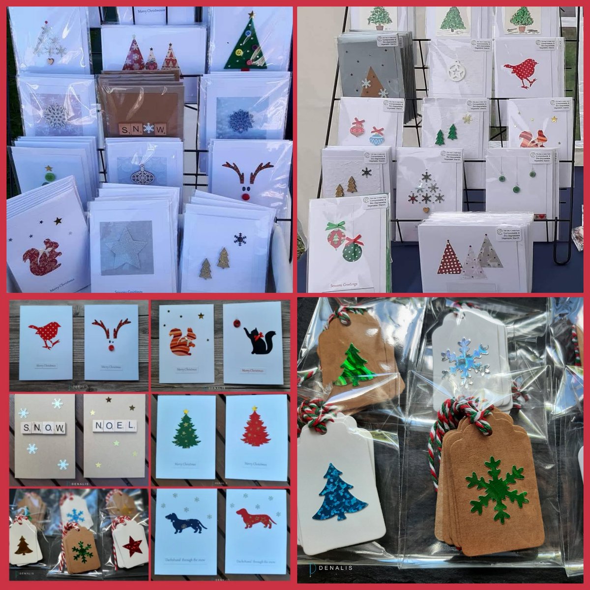 Sorry to mention the C word so early. 
I've been working hard behind the scenes to stock up on all things Christmas. Gift tags are all stocked up and nearly there with the cards. Next will be jewellery and then I'm making some beaded snowflake decorations. Busy, busy, busy!