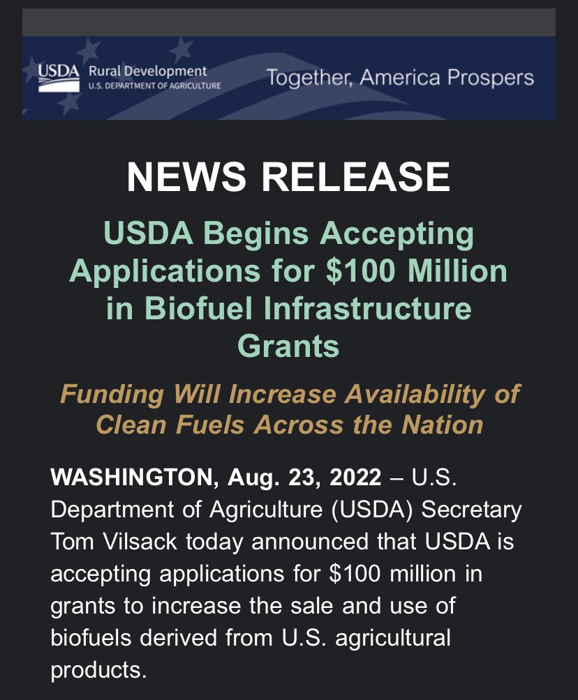 Disciple275's tweet image. Good deal! Need to continue to utilize as many energy alternatives as possible. Plus, the downstream benefits of the byproducts as animal feed commodities is another ROI