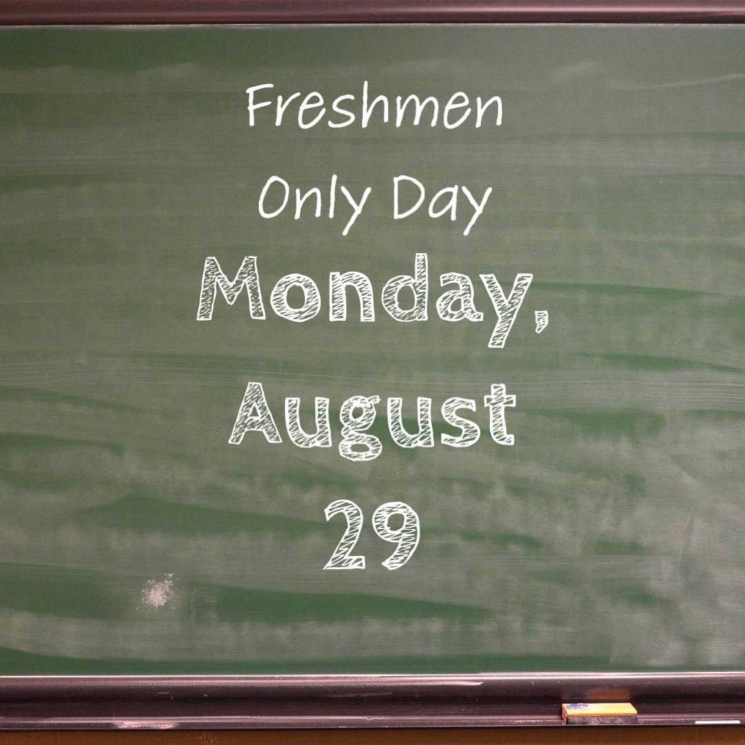 Freshmen Only Day is Monday! This day is all about helping you get oriented to your new school. Buses will run on the HHS Freshmen Only Day schedule which you will find on the RSD website at rsd.edu/departments/tr…