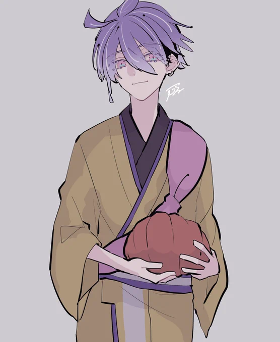 麿と夢かぼちゃの落書き ※顔なしかぼちゃ注意 