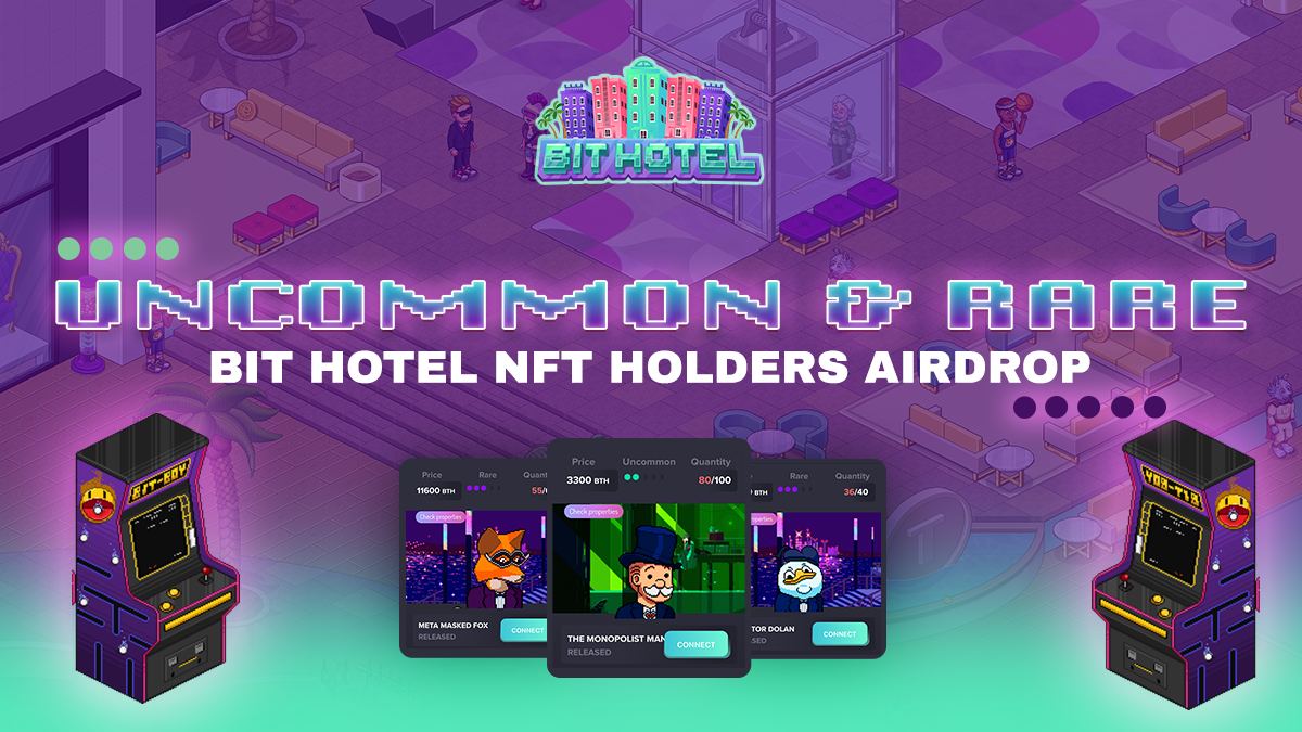 playbithotel's tweet photo. 🕹Uncommon and Rare Rarity NFT Hodlers Airdrop 🕹

To give back to the Loyal Hodlers of the Uncommon and Rare Rarity NFT assets in the Bit Hotel eco-system the first-ever Uncommon Arcade Furniture item will be airdropped! 

The Pacman Arcade Machine! 🕹 

More info on Discord!👾 https://t.co/aEw1gQo15E