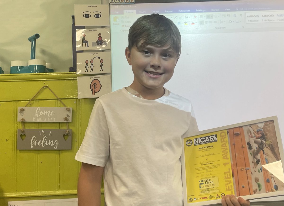 MissP_MPSTZ's tweet photo. As a class, it was lovely to hear and celebrate your success for achieving “Level 1 Climber” with @NICAS_team. You blew us all away and we are so proud of you!  #WiderAchievements #BluePeter https://t.co/gQCnW3NyTV