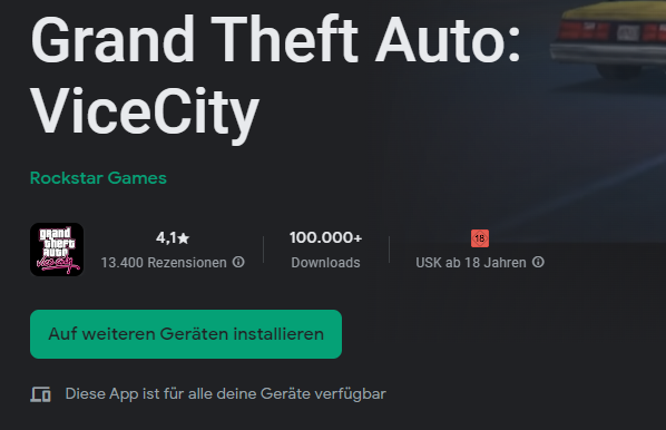 Vadim M. on X: I think, there is a reason why GTA VC was delisted on  Google Play. The talented and hardworking team (as they call themselves)  didn't properly test their💩 update.