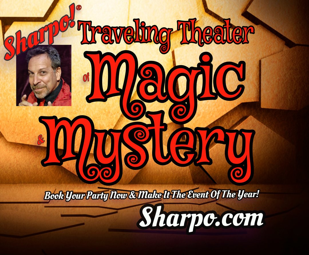 Sharpo's tweet photo. Sharpo's traveling theater of magic and mystery. Book at https://t.co/stBVVrWwhA #entertainment #event #magician #mysterytheater #losangeles #sharpo https://t.co/w2kob2KECo