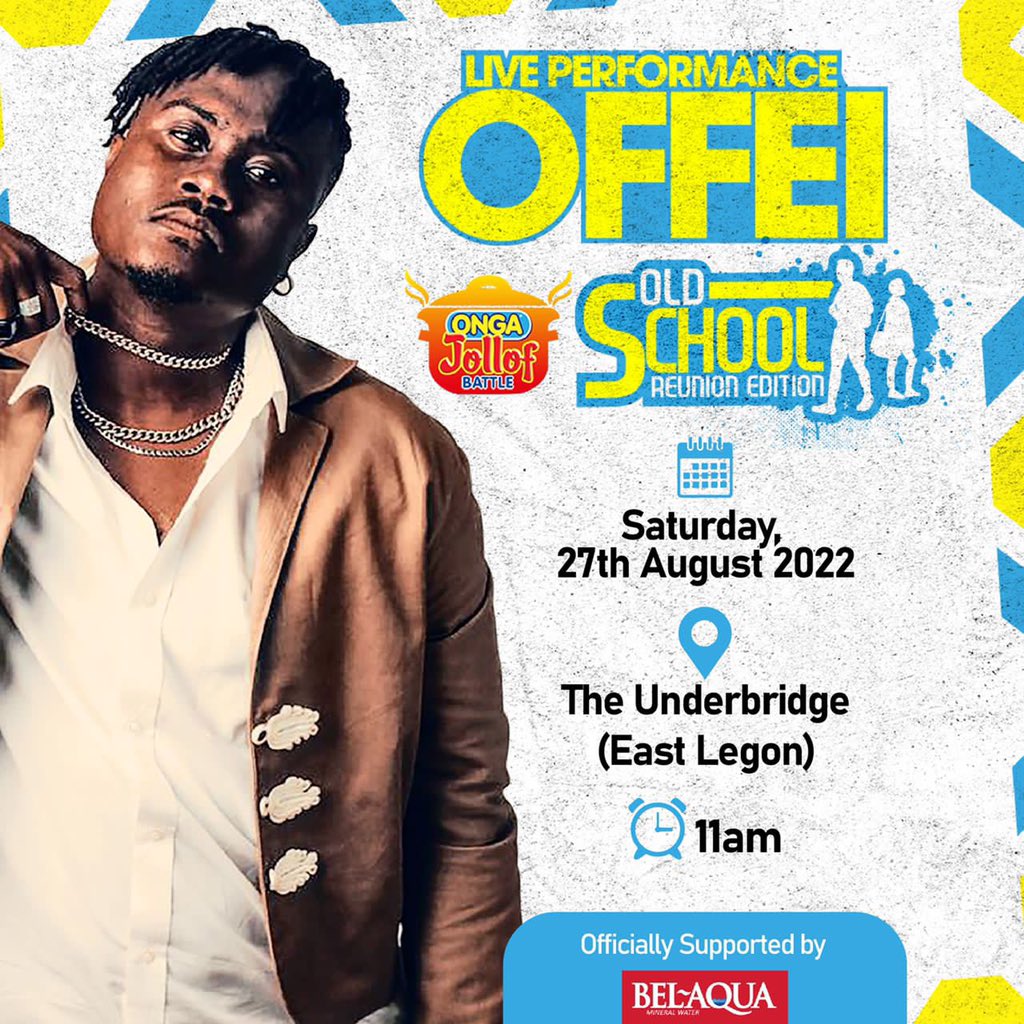 OffeiMusic's tweet photo. COME LETS JAM WITH @OngaGhana THIS SATURDAY  . #jollofbattle https://t.co/ff6ZP5wMRd