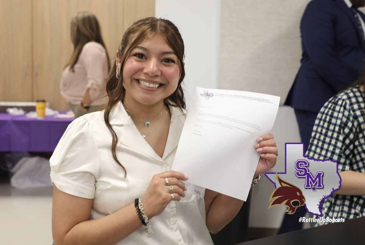 Our <a href="/TXSTCOE/">College of Education at TXST</a> Teacher Residency program is setting the standard for <a href="/SanMarcosCISD/">San Marcos CISD</a> &amp; <a href="/TxStateBobcats/">Texas State Bobcats</a> partnerships. Congrats to Tchr Residents on receiving your letter of intent to hire for the 23-24 school yr from <a href="/SMCISD_HR_Dept/">San Marcos CISD HR</a>  #RattlerUpBobcats @TXSTDeanEd <a href="/mcardona1989/">Dr. Michael Cardona</a>
