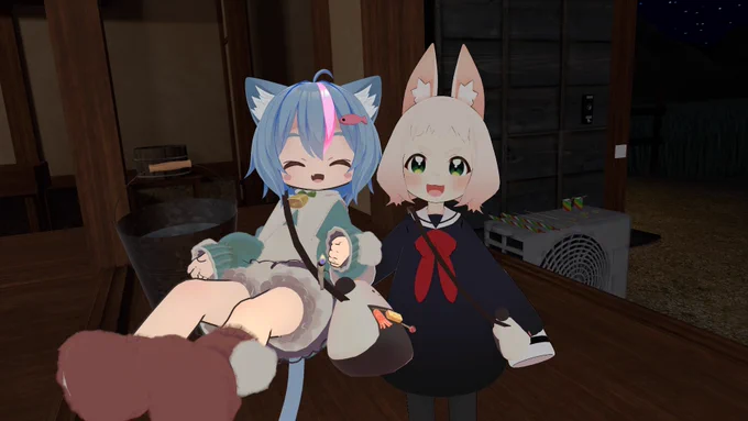 なかよぴおしゃべりした!おやすみ! 