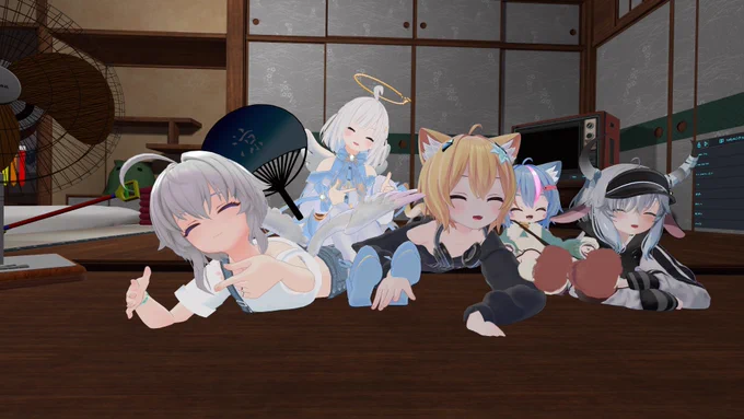 なかよぴおしゃべりした!おやすみ! 