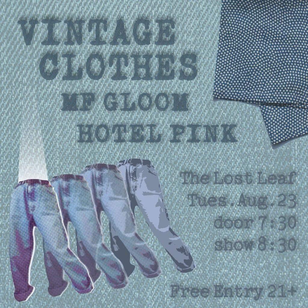 TheLostLeaf's tweet photo. Vintage Clothes
With MF GLOOM, and Hotel Pink
8:30pm / Free / 21+
#thelostleaf #lostleafphx #lostleafaz #dtphx #downtownphoenix #rooseveltrowartsdistrict #rooseveltrowphx #phxbars https://t.co/kU15yAQ5Ds