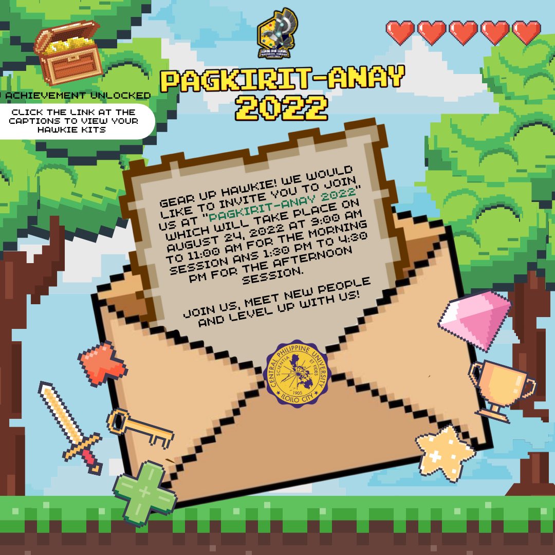cpushs_sc's tweet photo. What’s good Hawkies? 

We present to you this year’s Hawkie Kit! everything you need to boost your game in Pagkirit-anay 2022 with Hawkie ID, Zoom Background, Program Flow and Jamboard! 💛 See you Steelhawks!

🔗: https://t.co/XapTjK9ooE

#7ustrousstlhwks
#liwanag7awin☀️ https://t.co/BEI5nt7SSL