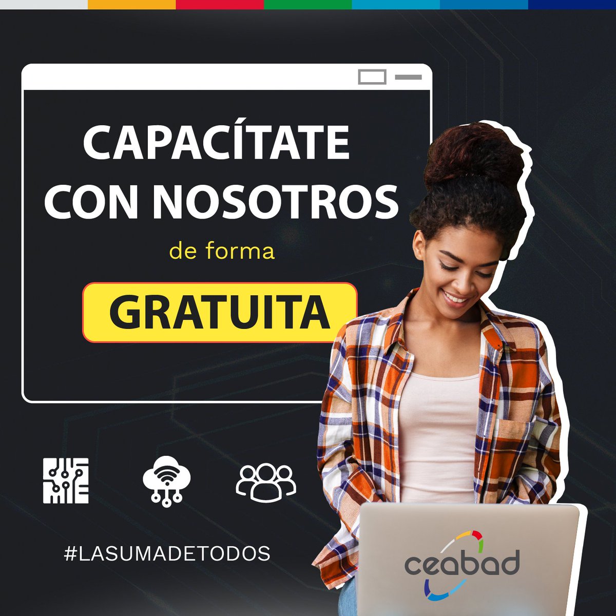 CEABADonline's tweet photo. ✅Ver cursos disponibles para septiembre:
https://t.co/0DERDLrrlJ
Aumenta tu capacidad y conocimientos de forma gratuita.
Nuestros cursos en línea son impartidos por expertos internacionales especializados en banda ancha y TIC.
#LASUMADETODOS #CURSOGRATIS #TECH #CEABAD #ELEARNING https://t.co/C0ZiTElZC8