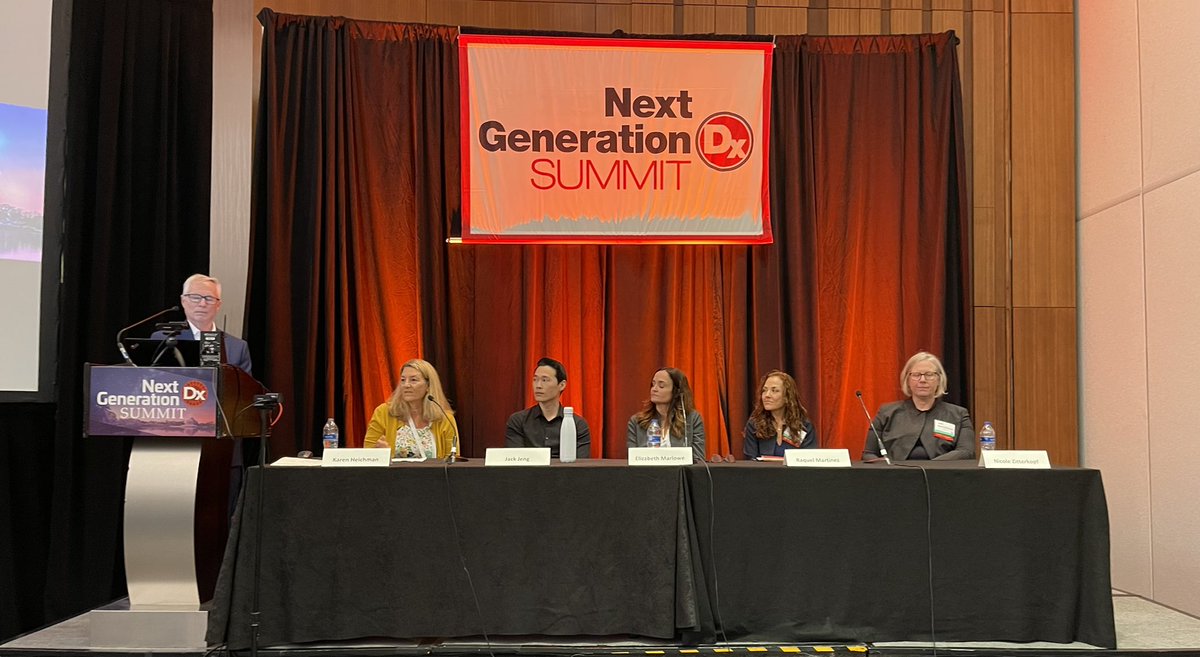 Tina_Healthtech's tweet photo. Future of self-testing with Frank Cockerill at #NGDx22 with Karen Heichman Jack Jeng Elizabeth Marlowe Raquel Martinez and Nicole Zitterkopf https://t.co/nkdG6xtEh6