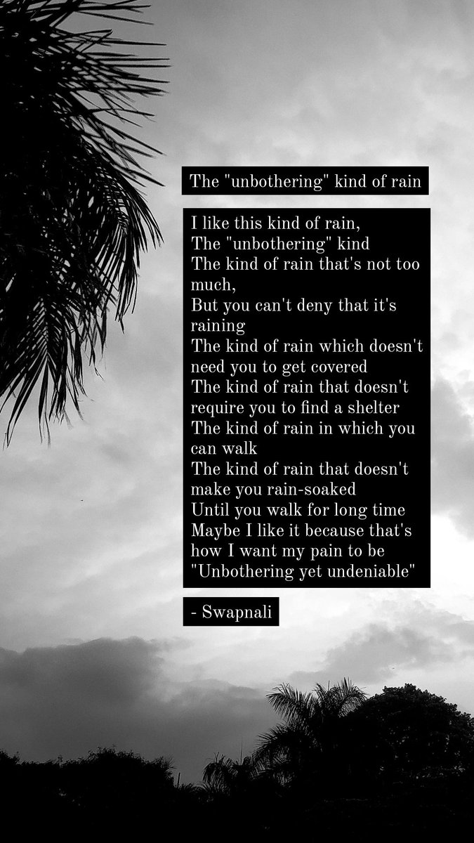 Swapnali27999's tweet photo. The "unbothering" kind of rain🌧️ https://t.co/F1ZpTSZ9Tk