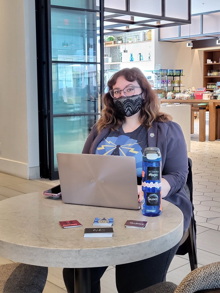 apollopods's tweet photo. And I (Wil!) am all set up to talk about the great wide world of audio fiction here at #PM22! Come find me set up at OPEN MKT. here in the Sheraton lobby 💙🚀 https://t.co/tOt66WGhJn