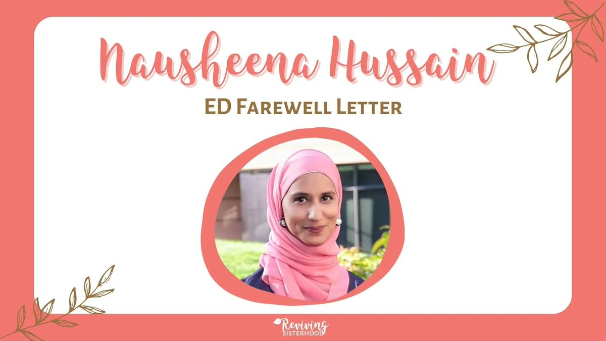 RISEsisterhood's tweet photo. We are saying goodbye to our beloved Founder &amp; Executive Director Emerita Nausheena Hussain. Since our first meeting in 2015, she has piloted RISE on a transformational journey. We owe her so much. Nausheena, thank you for being our Shero.

Read Nausheena's farewell letter: https://t.co/8JX4V98CkI