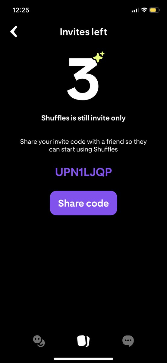 mae2111_'s tweet photo. #shufflesinvitecode first come first serve #shufflesbypinterest #shufflecodes #shuffles #codes #shufflecode UPN1LJQP https://t.co/2MrwFDNEf0