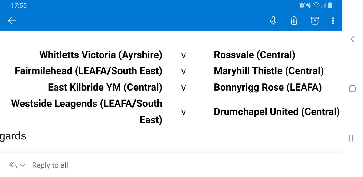 Over35s Scottish Cup 1/4 Final draw has been made - ties to be played weekend of Friday 16th Sept @Patrick48694698 @Westside_AFC  @Davidcimmsorgu1