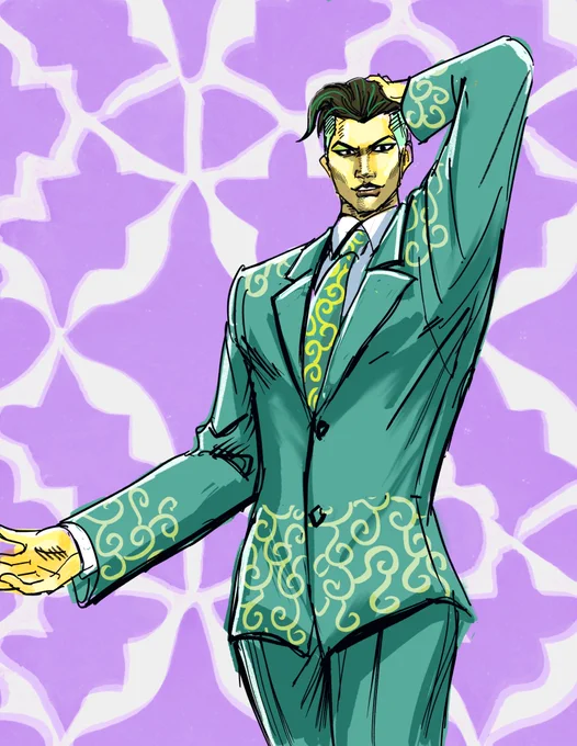AIが描画したヨロシ・サトル=サンを描いたファンアートです #ウキヨエ #ニンジャスレイヤー 