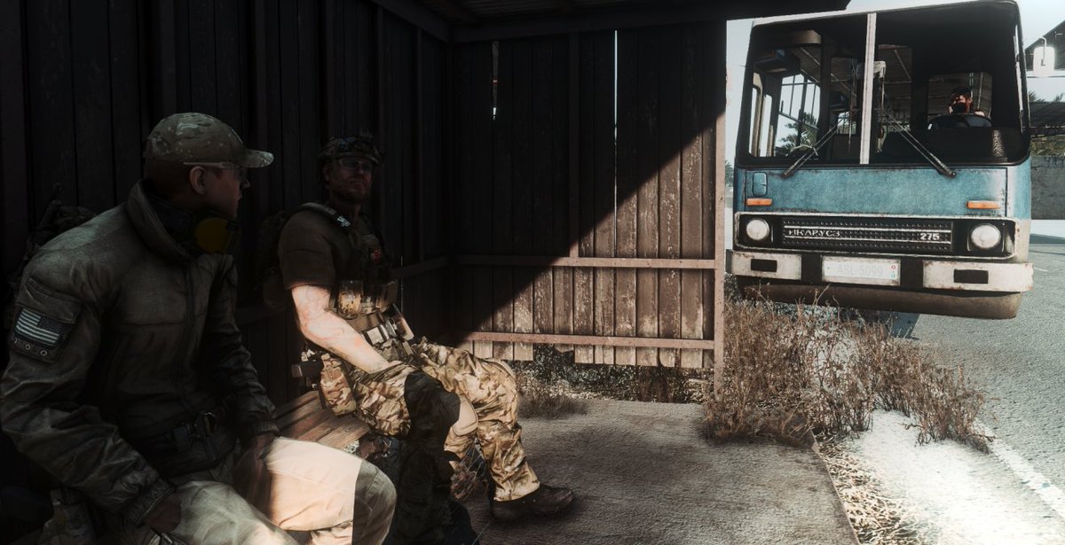 RamTF114's tweet photo. @TF_114's HQ on Wake Island includes a public transportation system that has been on time 60% of the time, every time #Arma3 https://t.co/VQ7KbA47xk