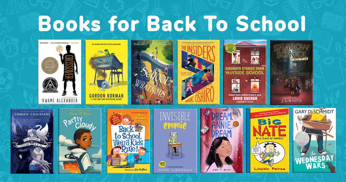 HarperChildrens's tweet image. Summer is almost over which means it’s time for back-to-school!

We’re gearing up for another school year with some of our favorite classroom stories—here are 13 books for back-to-school! shelfstuff.com/blog/books-for…