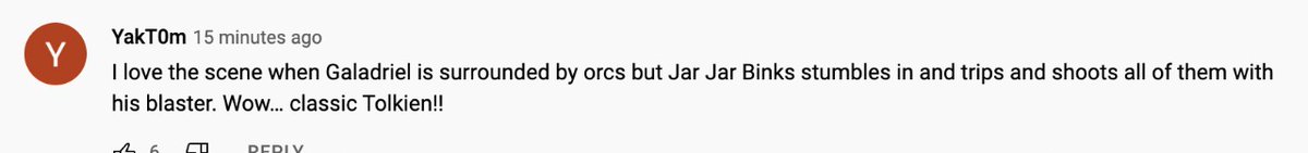 ArthurSim1991's tweet photo. Some of these comments on the latest @LOTRonPrime trailer have been glorious! 

#LordOfTheRings #Amazon #AmazonPrime #comments #hilarious #StarWars #americanpie https://t.co/0y75tbhwsN
