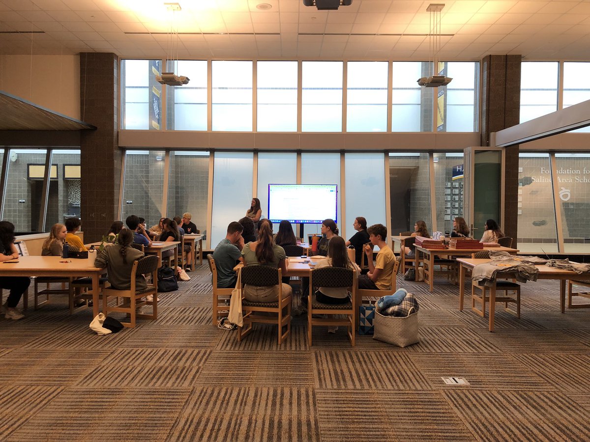 The 2022-2023 Writing Center staff is back at work! We’re working together to set a strong foundation for encouraging, supporting, and celebrating all student writing! <a href="/SalineHS/">Saline High School</a> <a href="/SalineSchools/">SalineSchools</a> 
#HornetWriters