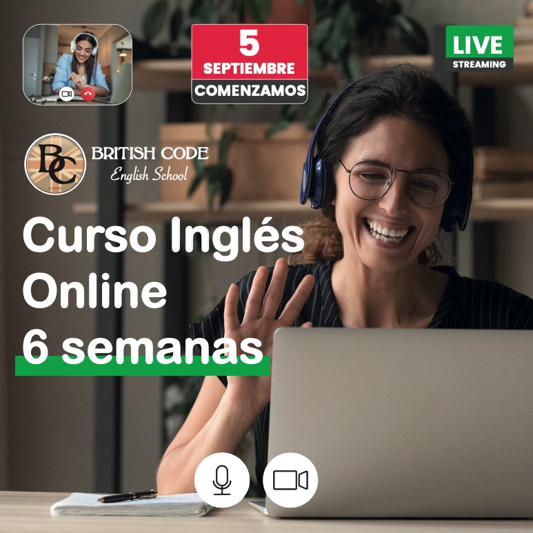 britishcodees's tweet photo. 𝐈𝐍𝐓𝐄𝐍𝐒𝐈𝐕𝐎𝐒 𝐈𝐍𝐆𝐋É𝐒 𝐎𝐍𝐋𝐈𝐍𝐄 𝟑𝟔 𝐡𝐨𝐫𝐚𝐬
📢Empezamos el 05 𝗗𝗘 SEPTIEMBRE

👩🏻‍💻👨🏼‍💻Clases EN DIRECTO por videoconferencia 💻.

🟢Intensivos de 36 horas
🟢Horario de mañana o tarde
🟢Materiales incluidos
🟢Grupos muy reducidos https://t.co/AOpy1CX0DZ