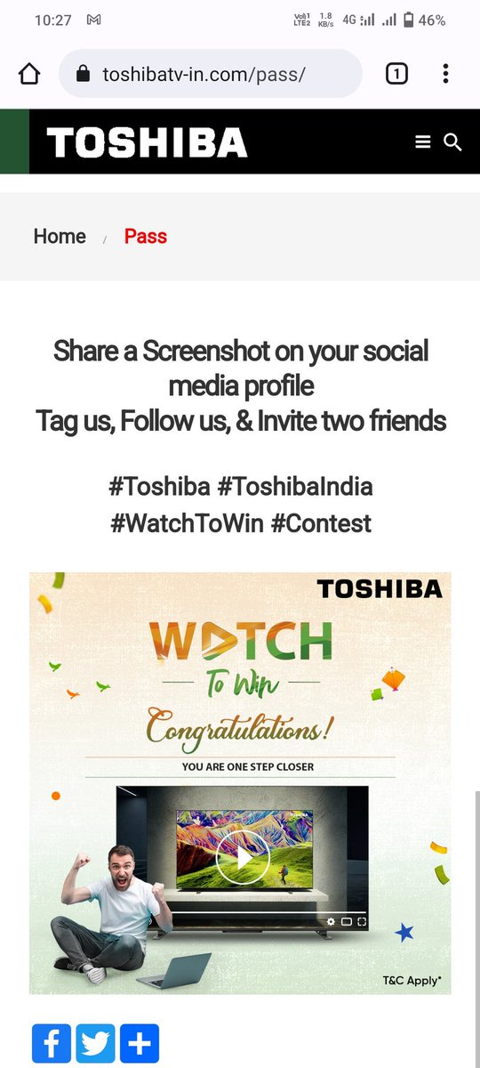 Mr_Monk007's tweet image. All step done team @ToshibaTV_India 
#Toshiba #ToshibaIndia #WatchToWin #Contest 
Join friends
@AthiraAkhil9 
@SreechithiraT 
@mr_shubham31 
@NikitaS72420227 
@racerme 
@HustlerRahul 
@prince__31 
@ImJeet_S007 
@Jatin_909 
@NitinKumar2023 
@hey_iampriyanka 
@SakshiSinghRat7