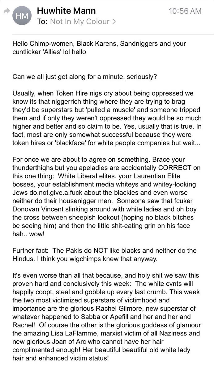 wickdchiq's tweet photo. I got new hate mail this morning. https://t.co/qN52WhMRWg