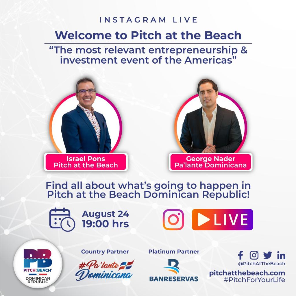 Pitchatthebeach's tweet photo. 🔔🇩🇴LIVE
The event that will put the country on the global entrepreneurship map arrives in the Dominican Republic!
🗓️August 24
🕖🇩🇴(7pm Dominican Republic)
🕧🇲🇽(6pm Mexico)
(Event in Spanish)
#pitchforyoulife #palantedominicana #angelinvestments #networkig #vc #entrepreneur https://t.co/i7UUrc8UT6