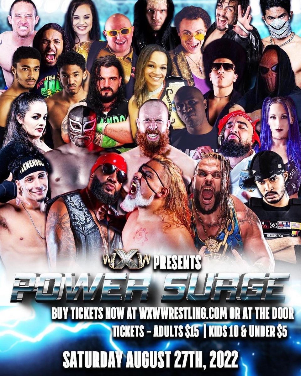 UnholyOneMisery's tweet photo. This weekend I feel like punching peoples faces in…

08/26 @localprowrestling 

08/27  @WXWOffice presents “POWER SURGE” 

08/28 @iwaflorida “La Tercera Es La Vencida” https://t.co/EWoriHRJw5