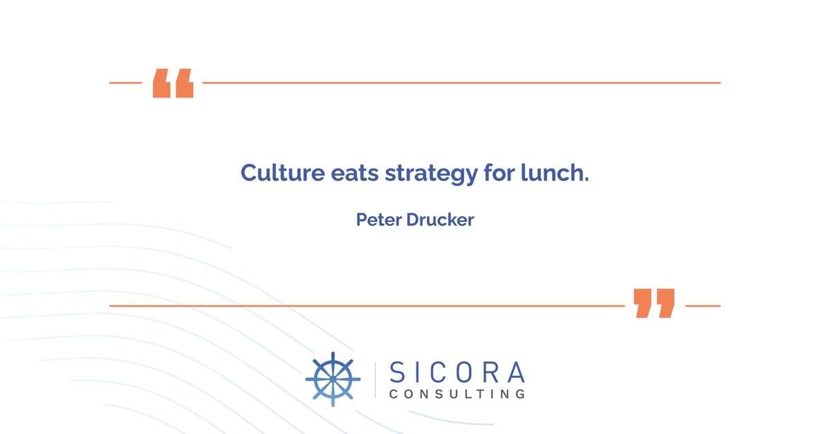 Peter Drucker continues to ring true and it has been proven that building a culture of trust can lead to organizational success.  

Propel your strategy with culture: sicoraconsulting.com/culture/ 
#strategy #culture #trust #PeterDrucker